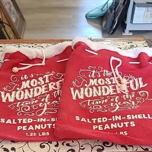 Red Holiday Peanut Bags